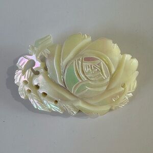 Iridescent Mother of Pearl Vintage Floral Brooch